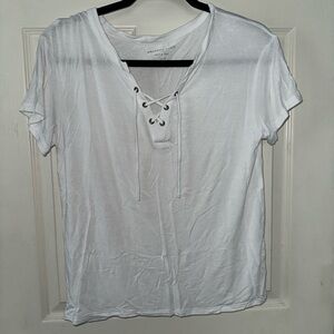 American eagle white top in size small